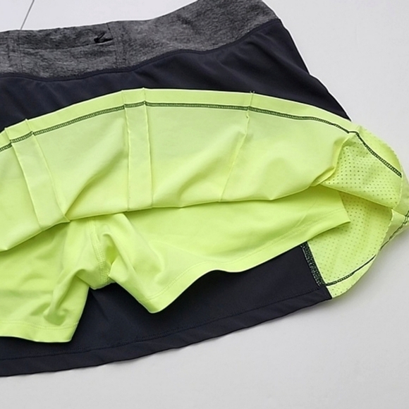 Champion G9 Duo Dry Max Black Grey Lime Athletic Skirt Skort Pleats Stretch XL - Picture 5 of 14
